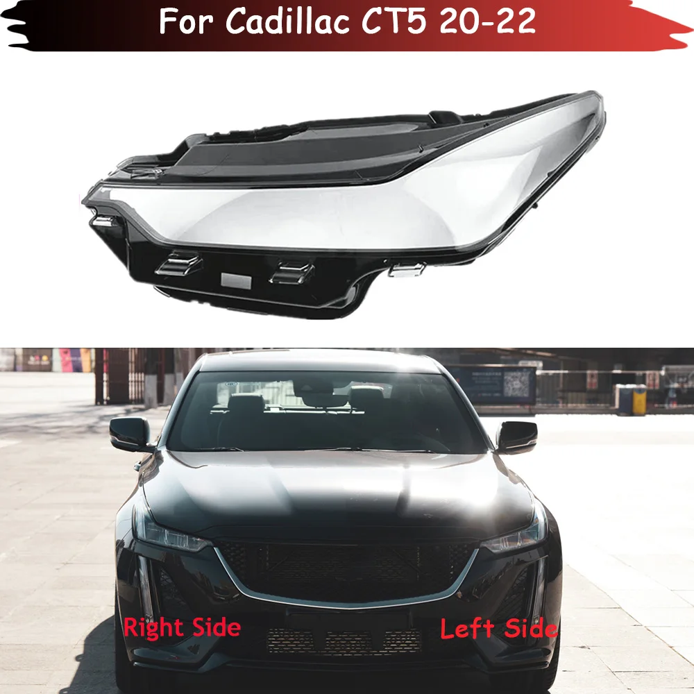 

Car Headlight Cover Lens Glass Shell Front Headlamp Transparent Lampshade Auto Light Lamp Case For Cadillac CT5 2020 2021 2022