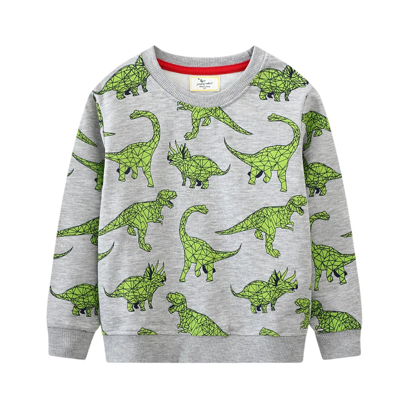 

Autumn New Boys' Pullover Sweatshirt with Dinosaur Pattern for Kids Wholesale