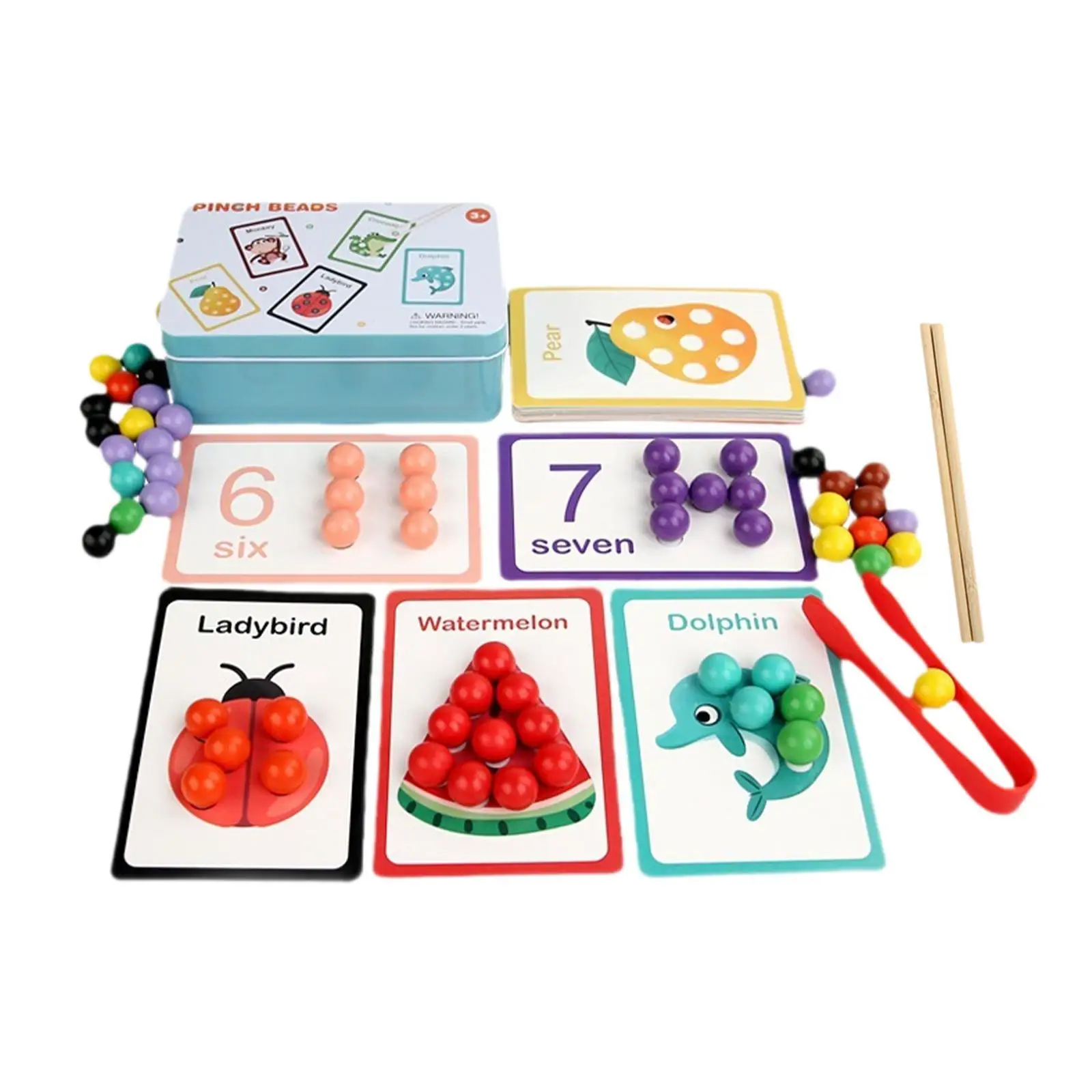 Jouet de tri de documents avec perles à clip pour enfants, activité d'interaction, jouets de tri de documents arc-en-ciel pour garçons et filles d'âge alth, maternelle