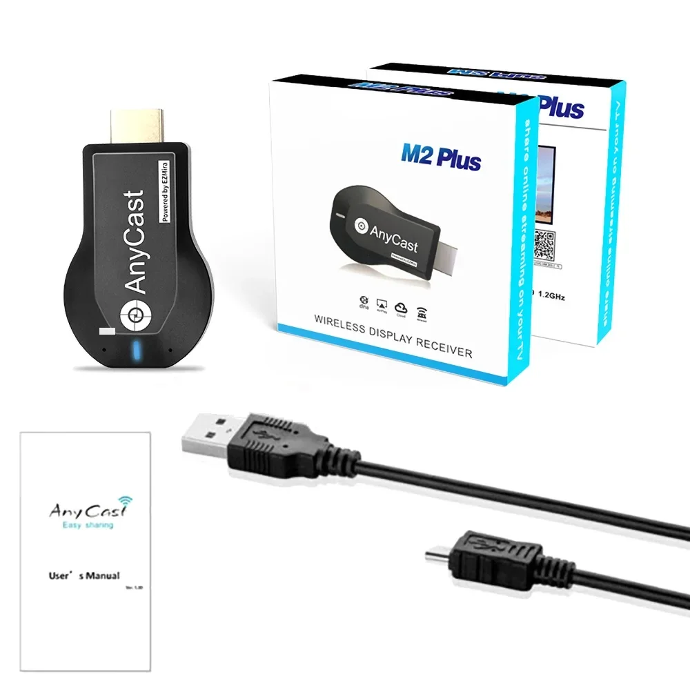 M2 1080P plus แท่งทีวีสำหรับ TV HDMI อัจฉริยะ M2พลัสอะแดปเตอร์ติดทีวี Android WiFi dongle DLNA AirPlay smar TV