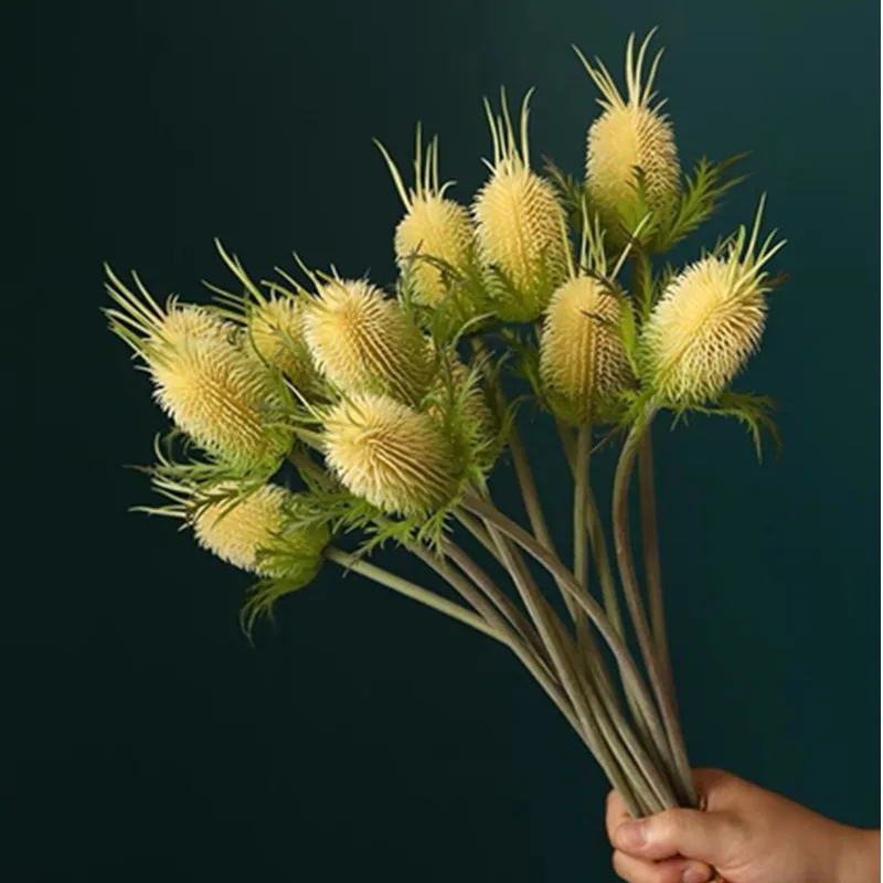 Celery Protea Artificial Flower, 50CM, Real Touch Plastic, for Wedding, Party, Event, New Style, 3PCS