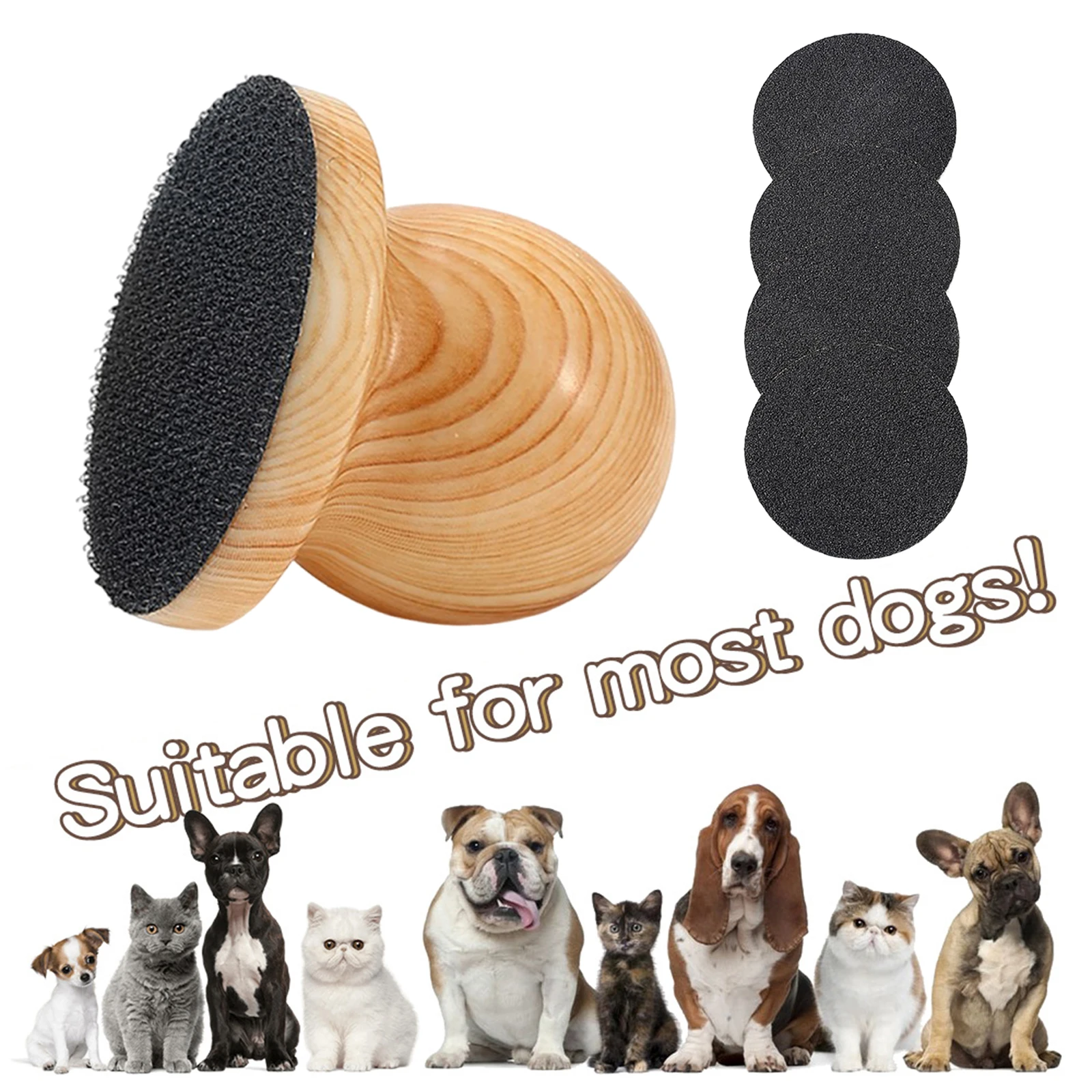 Dogs Self Nails Files Board with 4 Replaceable Filing Disc Gentle Pets Nail Care Tool Dog & Cat Trimmers Accessories