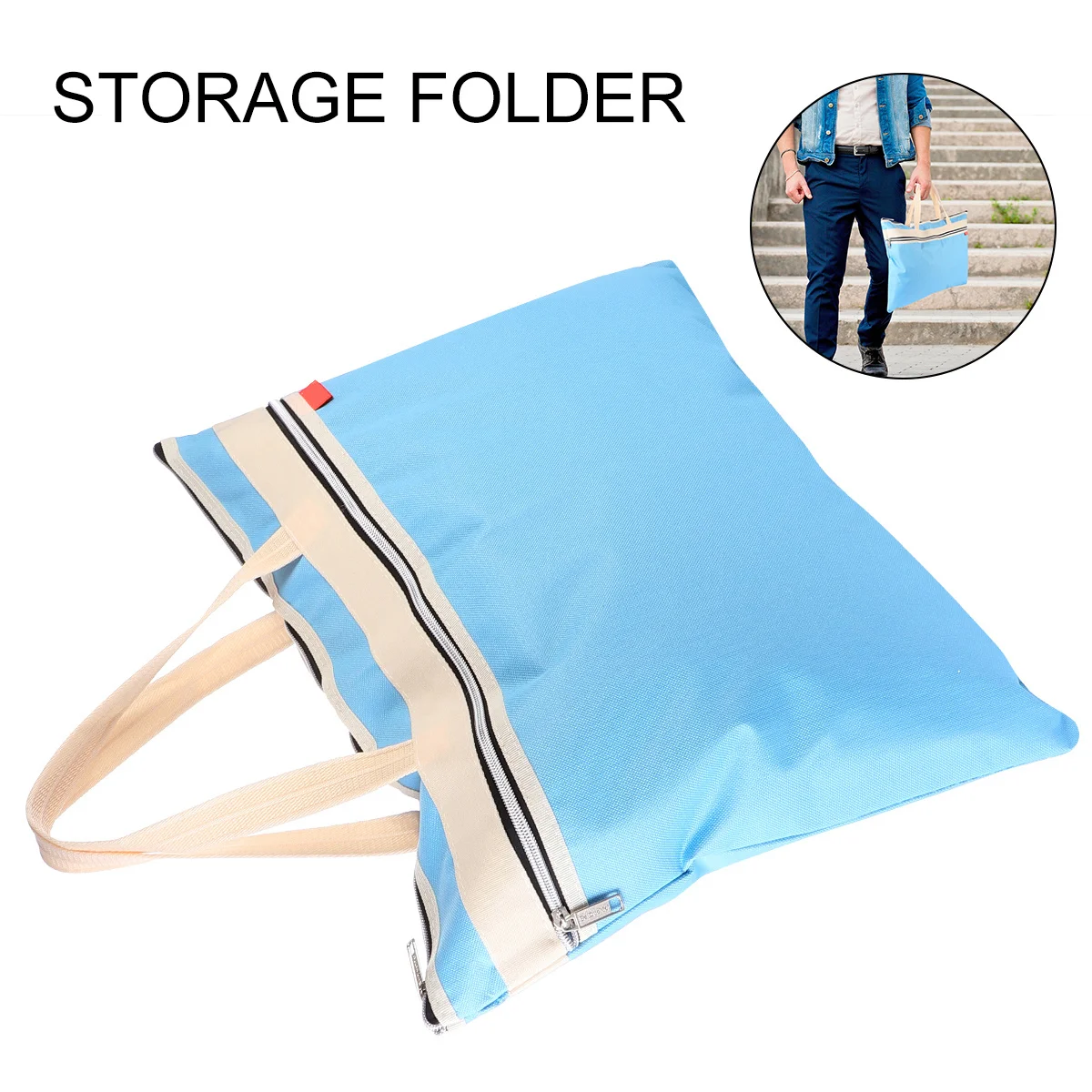 حقيبة محفظة فنية بحجم A3 مقاومة للماء وخفيفة الوزن ومنظم مستندات من القماش وحقيبة تخزين محمولة لطلاب الفنانين