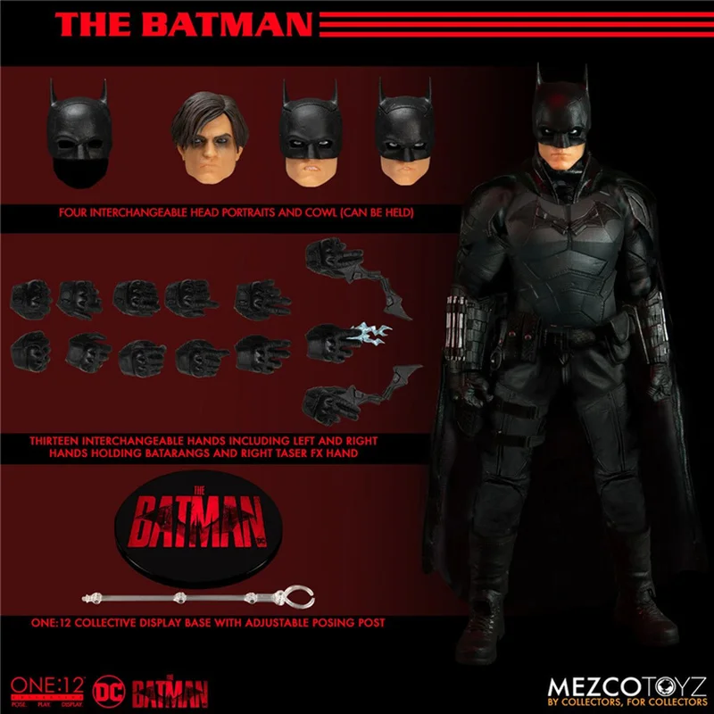 In Stock Mezco One:12 The Batman Robert Pattinson 6 Inch Action Figure Collection Model Toy Original Box