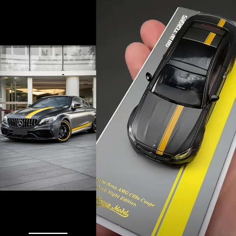 

Модель Howie 1:64 C63S coupeW205 Limited Edition Имитационная модель автомобиля из сплава на выставке Фошань, коллекционное украшение для игрушек для мальчиков.