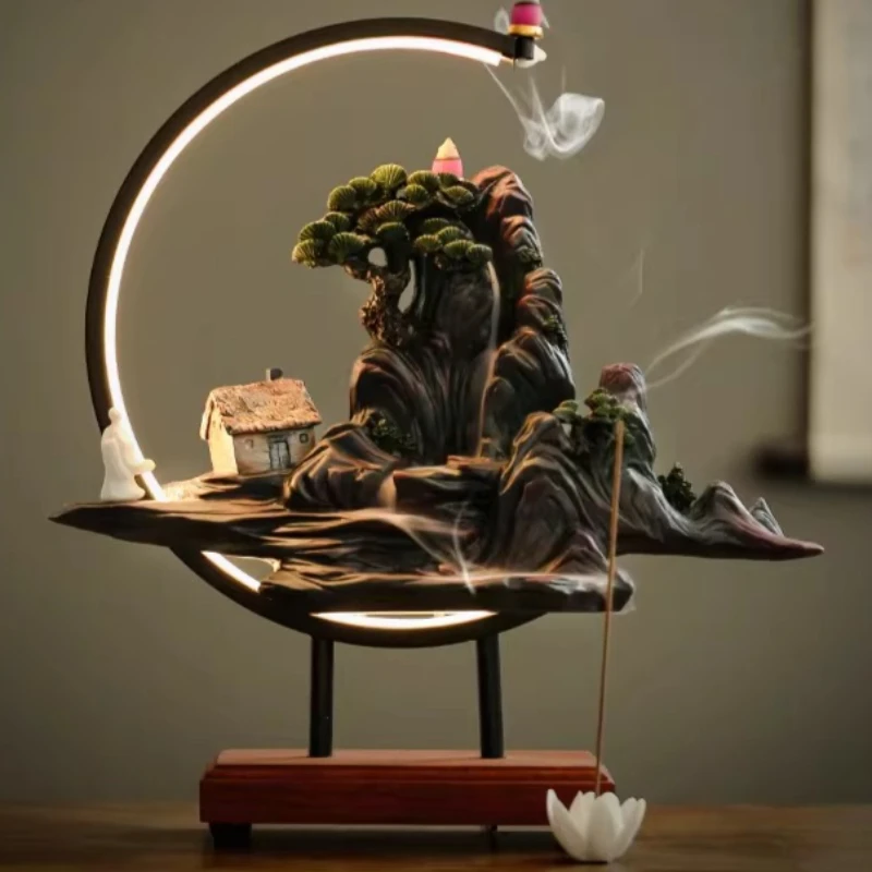 Sandal Backflow Incense Burner Fashionable Modern Incense Burner Vertical Luxury Zen Chinese Quemador Inciensos Home Decoration