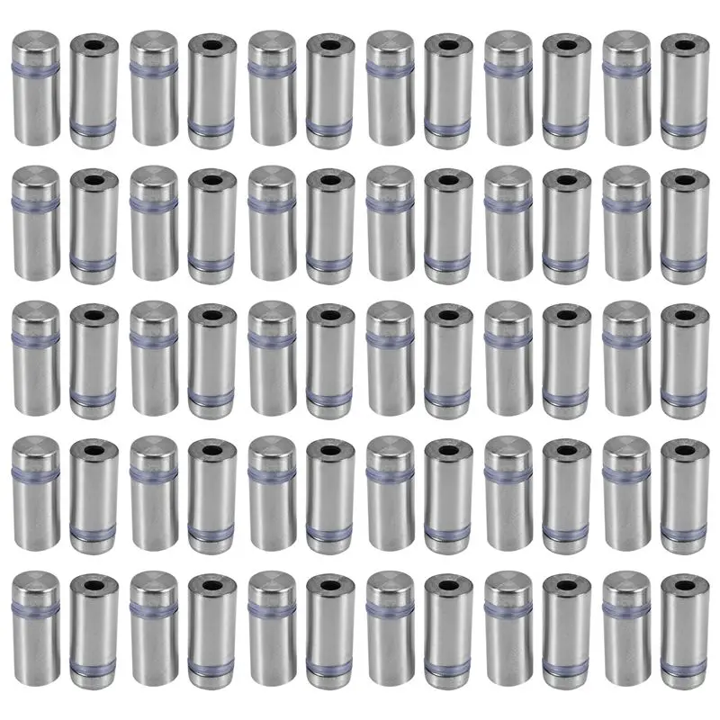 BAAG-60Pcs Sign Standoff Screws Advertising Screws Stainless Steel Wall Standoff Mounts Glass Acrylic Nail For Glass Artwork