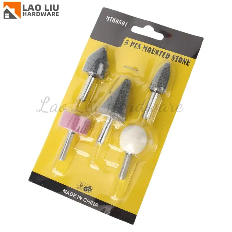 ل 5 قطع مجموعة السيراميك رأس مطحنة طحن مجموعة 3 مللي متر/6 مللي متر عرقوب قطر أداة تجليخ #5