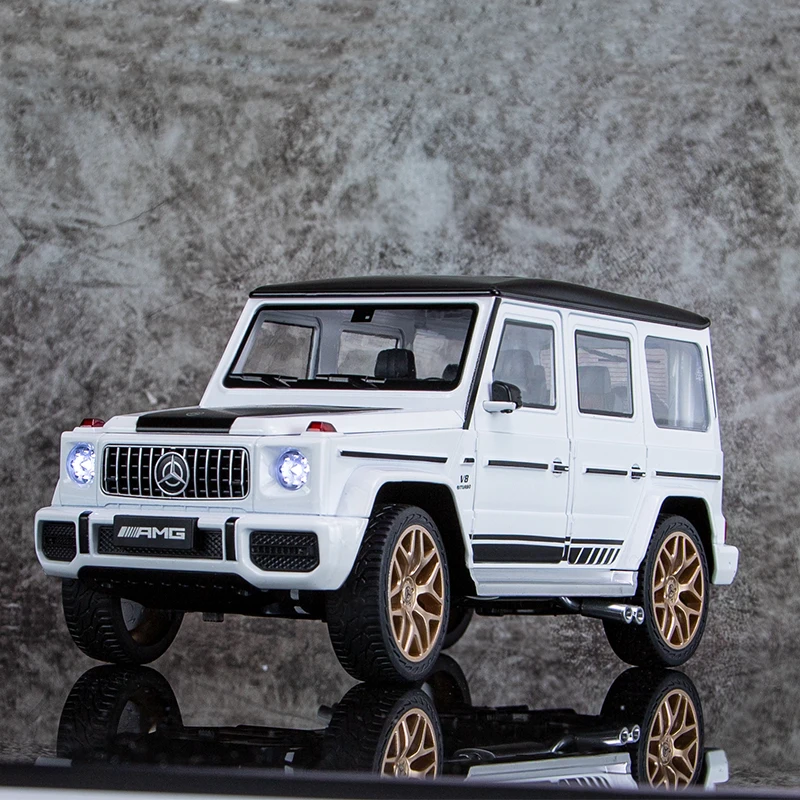 Flash Sale 1:18 G63 Chiron Off Road Premium Legering Model Auto Diecast Metaal Materiaal Geluid Licht Hobby Verzamelen Kinderen Kerstcadeau