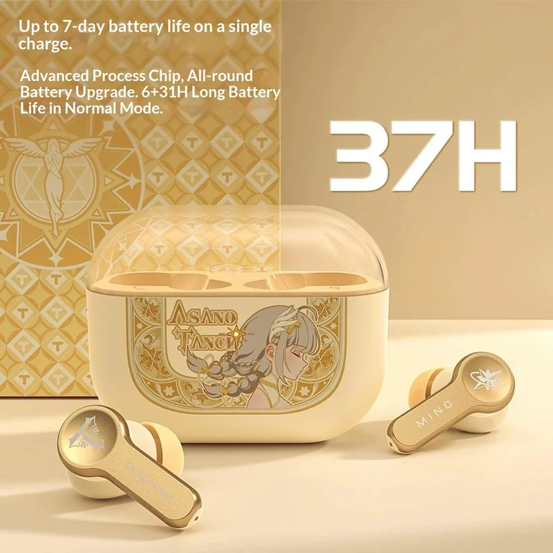 سماعات أذن TANCHJIM MINO Asano Tanki TWS بلوتوث 5.3 داخل الأذن مع خاصية إلغاء الضوضاء النشطة وصوت HiFi ANC للرياضة