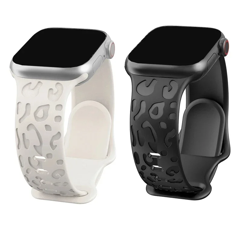 Strap For Apple Watch ultra Band 49mm 44mm 45mm 42mm 41mm 38 40mm silicone Engraved bracelet correa iwatch series 8 7 6 se 5 4 3