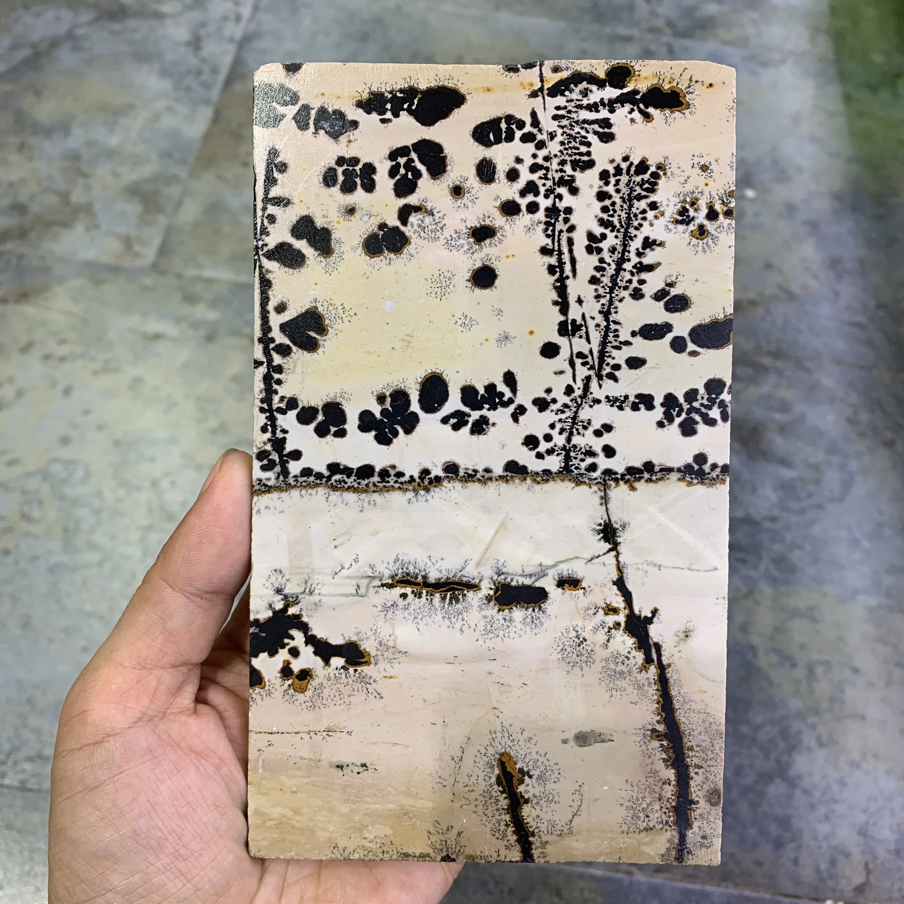 

Natural Traditional Chinese painting stone rectangular slab for Home decoration