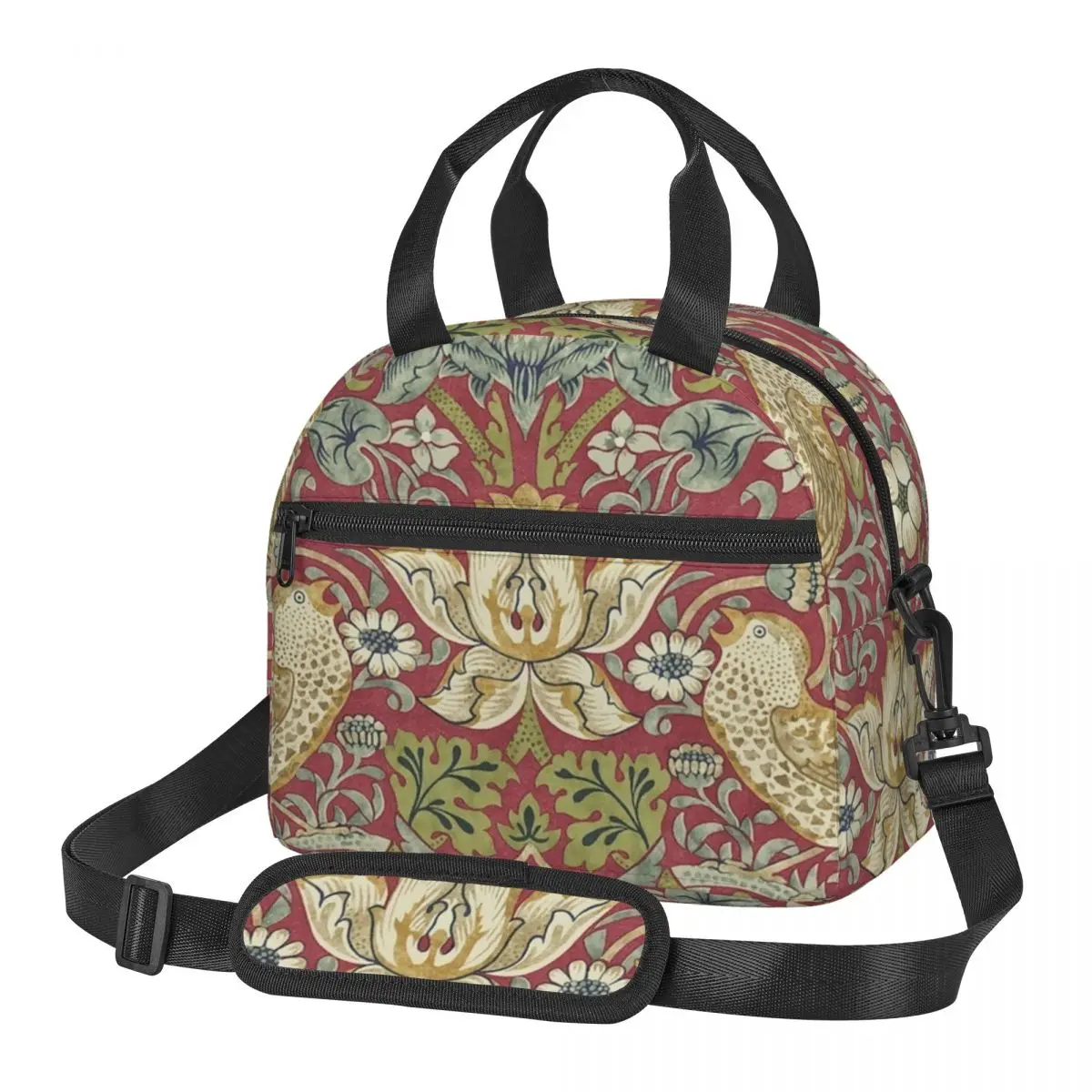William Morris Flower Botanical Garden Insulated Lunch Bag for School Bento Storage Food Boxes Cooler Thermal Lunch Box Tote