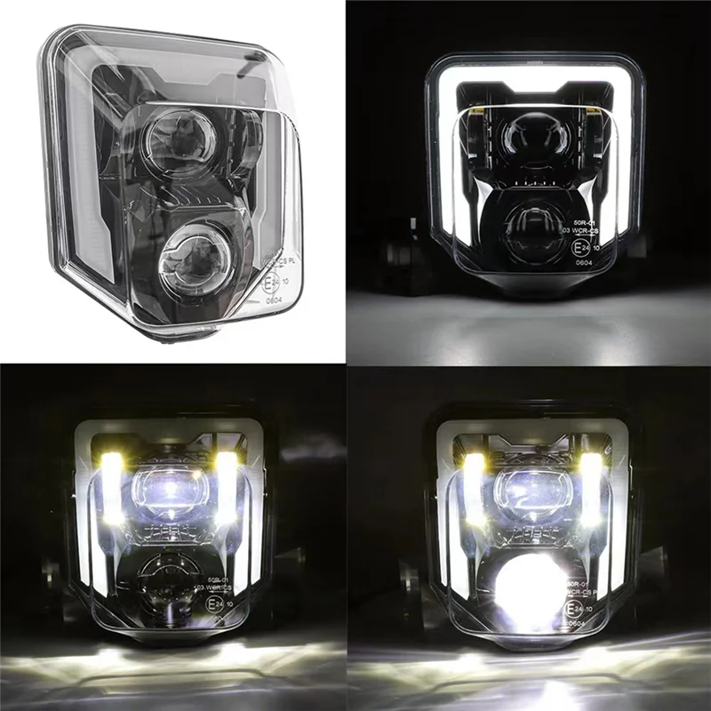 

A04E-Motorcycle Headlight For 125 250 300 501 701 250I 300I FE250 FE350 Dirt Bike Enduro LED Light Head Light Lamp Par