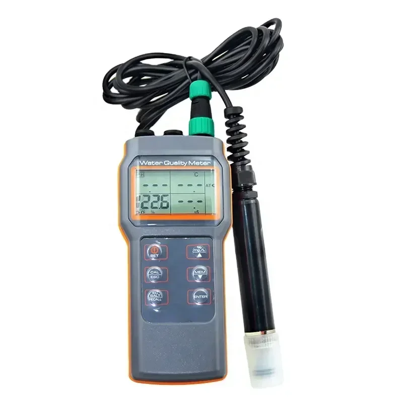 Portable Dissolve  Meter Digital Temperature Gauge DO Sensor Dissolved  Meter Conductivity Salinity PH Meter