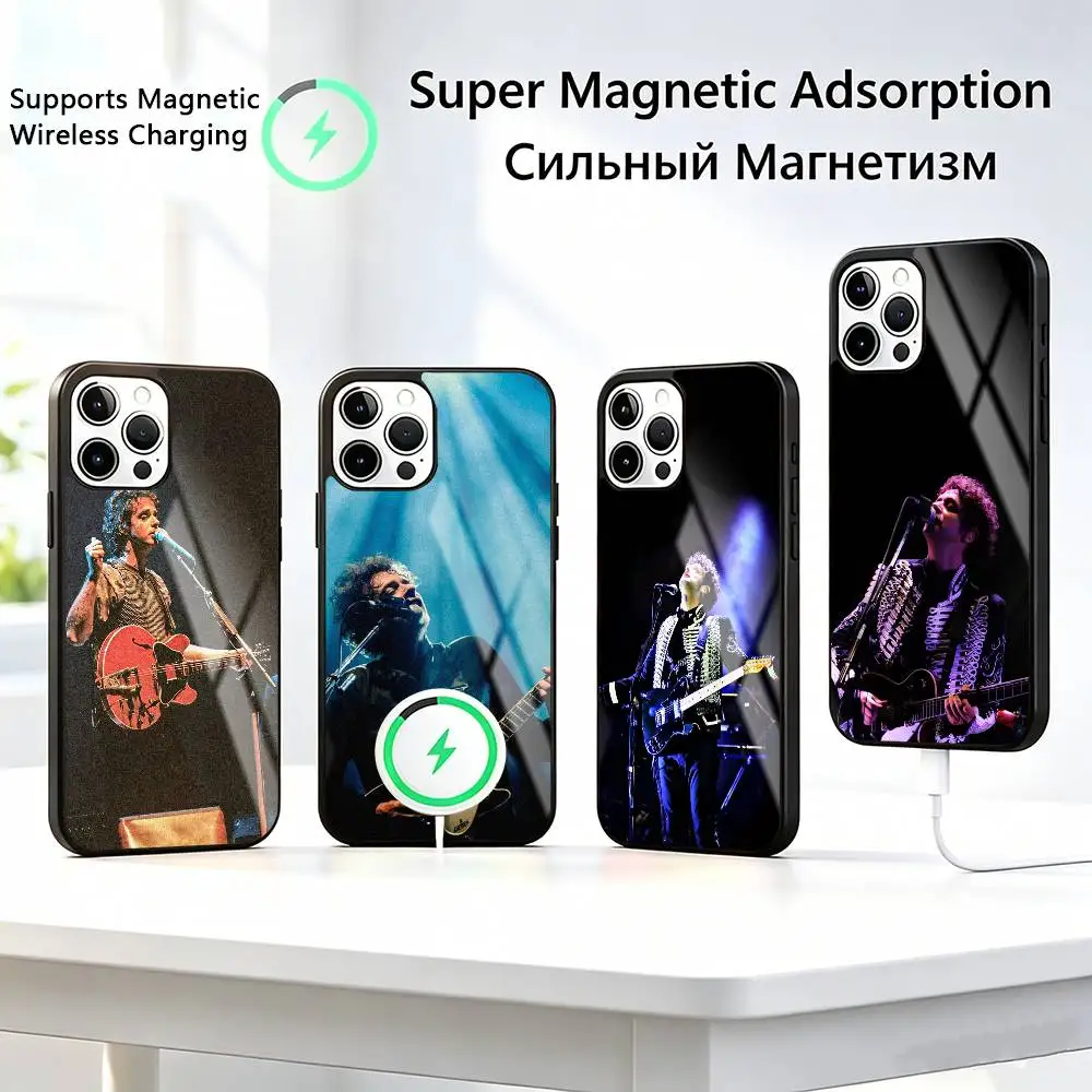 Funda para Teléfono Gustavo-o Cerati Soda Stereo para iPhone 17, 16, 15, 14, 13, 12, 11 Plus, Pro, Compatible con Carga Inalámbrica Magnética