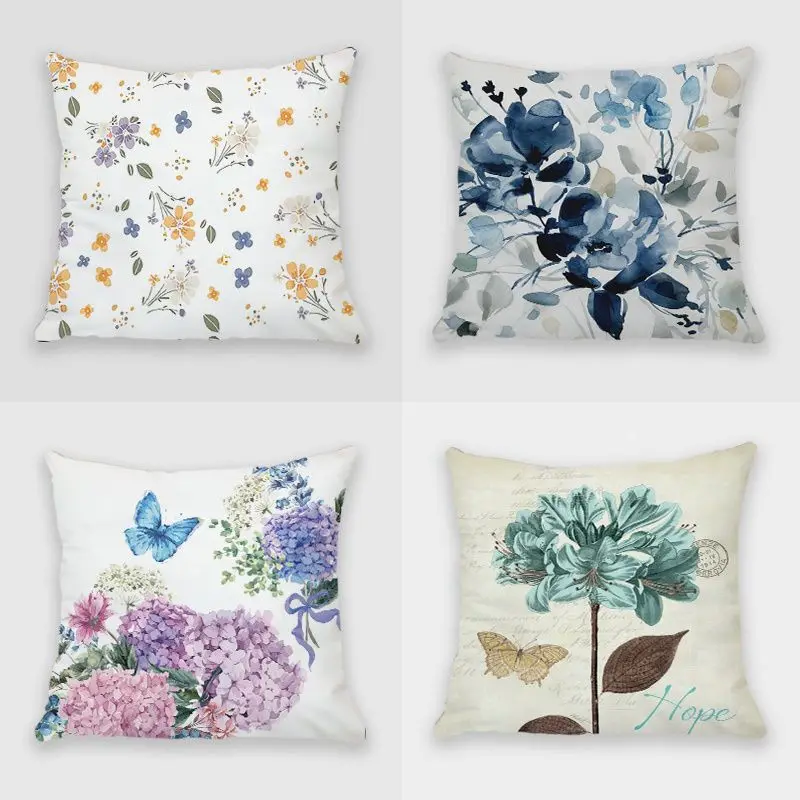 

Scandinavian Ins Style Plant Flower Series Cushion Living Room Cushion Bed Pillow Set Nap Pillow