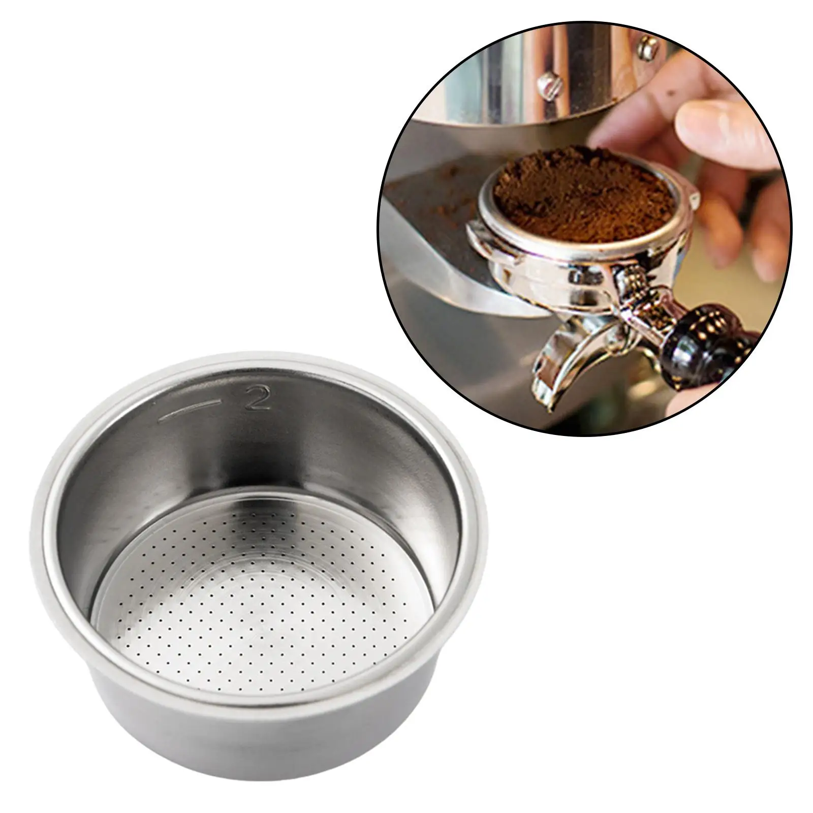 Cesta de filtro poroso, utensilio de cocina, cuenco de filtro para Espresso, filtro poroso presurizado para cafetera, cafetería y Bar, 51mm
