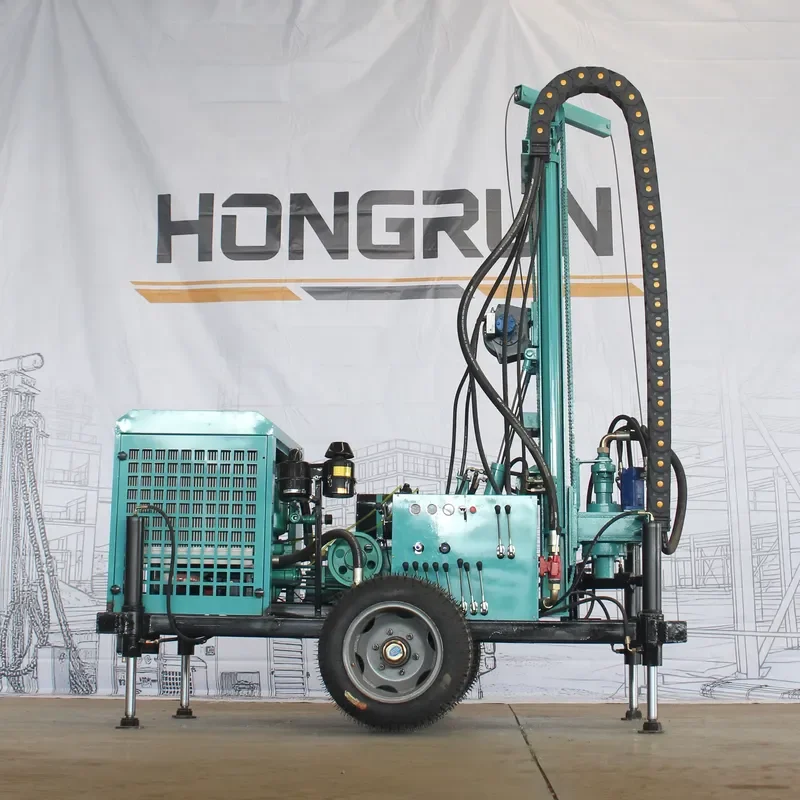 Hot Sale Heavy-Duty Stable Hydraulic Drilling Machine, Smooth Cold Start for Harsh Geological Well Drilling HR-300T