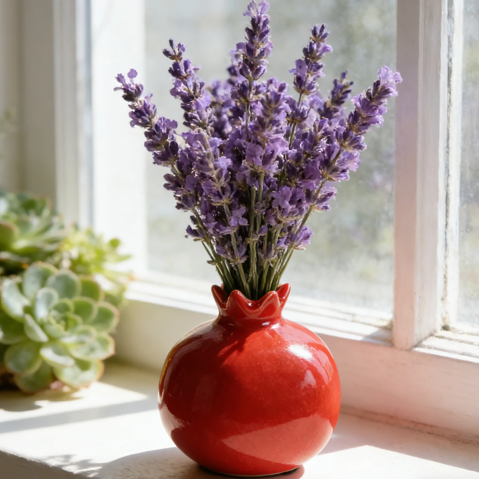 Creative Ceramic Vase Pomegranate Shaped Vase Home Office Table Decoration Crafts for Grow Plant Insert Artificial Flower Holder