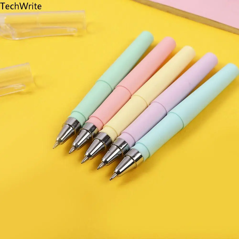 

4pcs High-grade Pocket Neutral Pen Plastic Learning Stationery Simple Stationery Portable Signature Pen Business Gel Pen