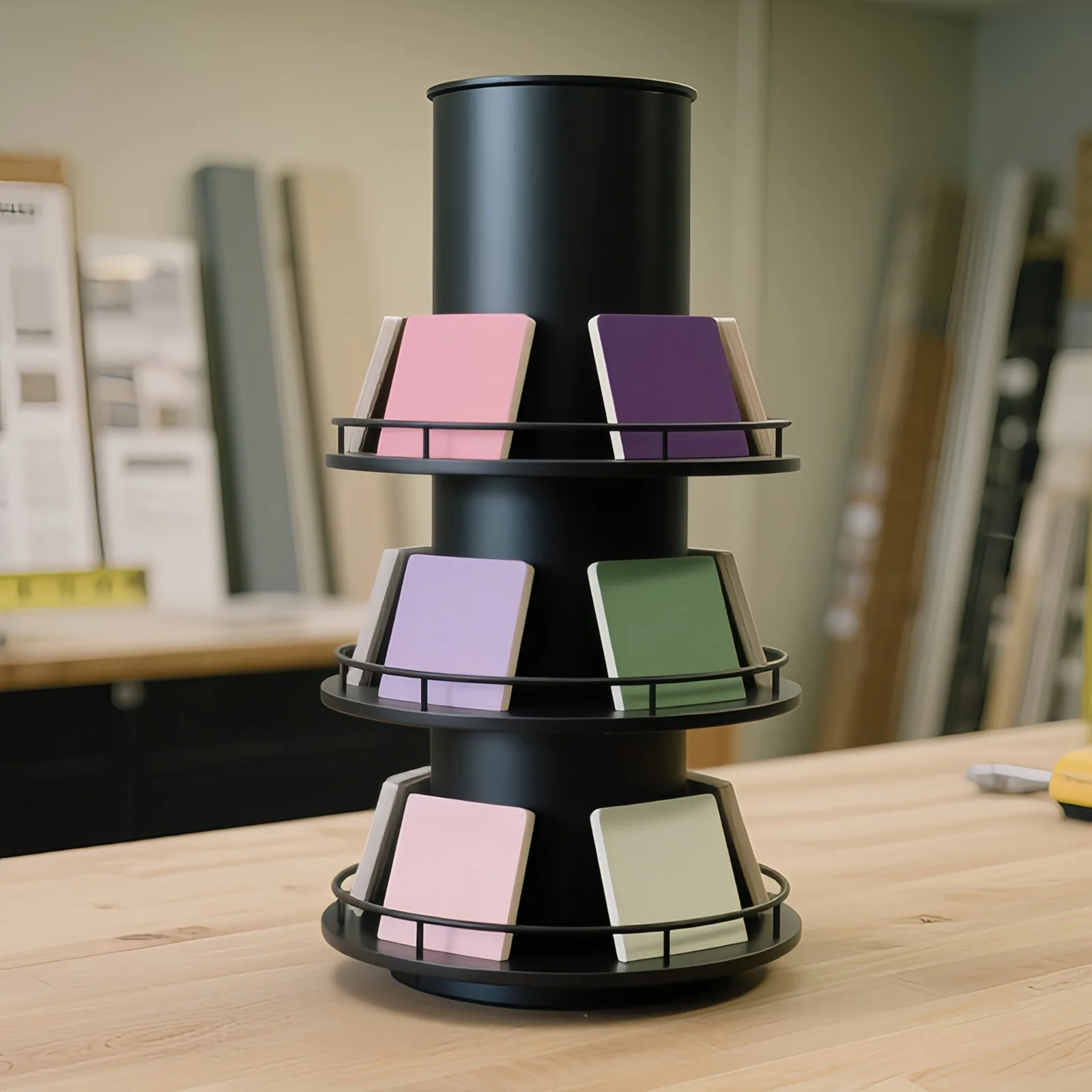 

Cabinet Door Panel Display Rack Swatch Desktop Display Rack Multifunctional Aluminum Gusset Glass Stone Sample Countertop Displa