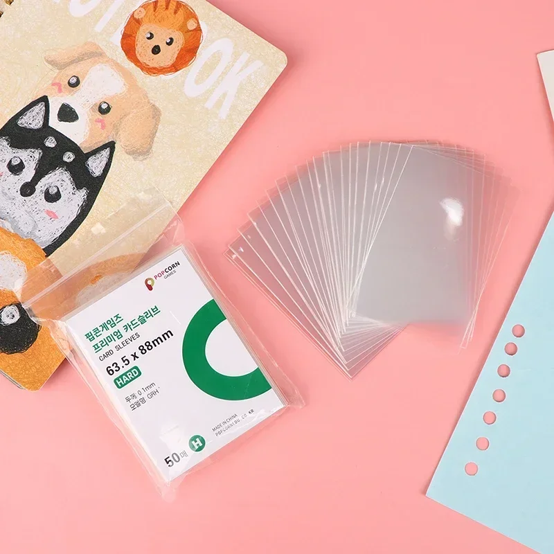 Pochettes pour cartes coréennes, transparent, sans acide, CPP, HARD Binfer, Photocard, Film de protection holographique, Album, Binder, Photo,