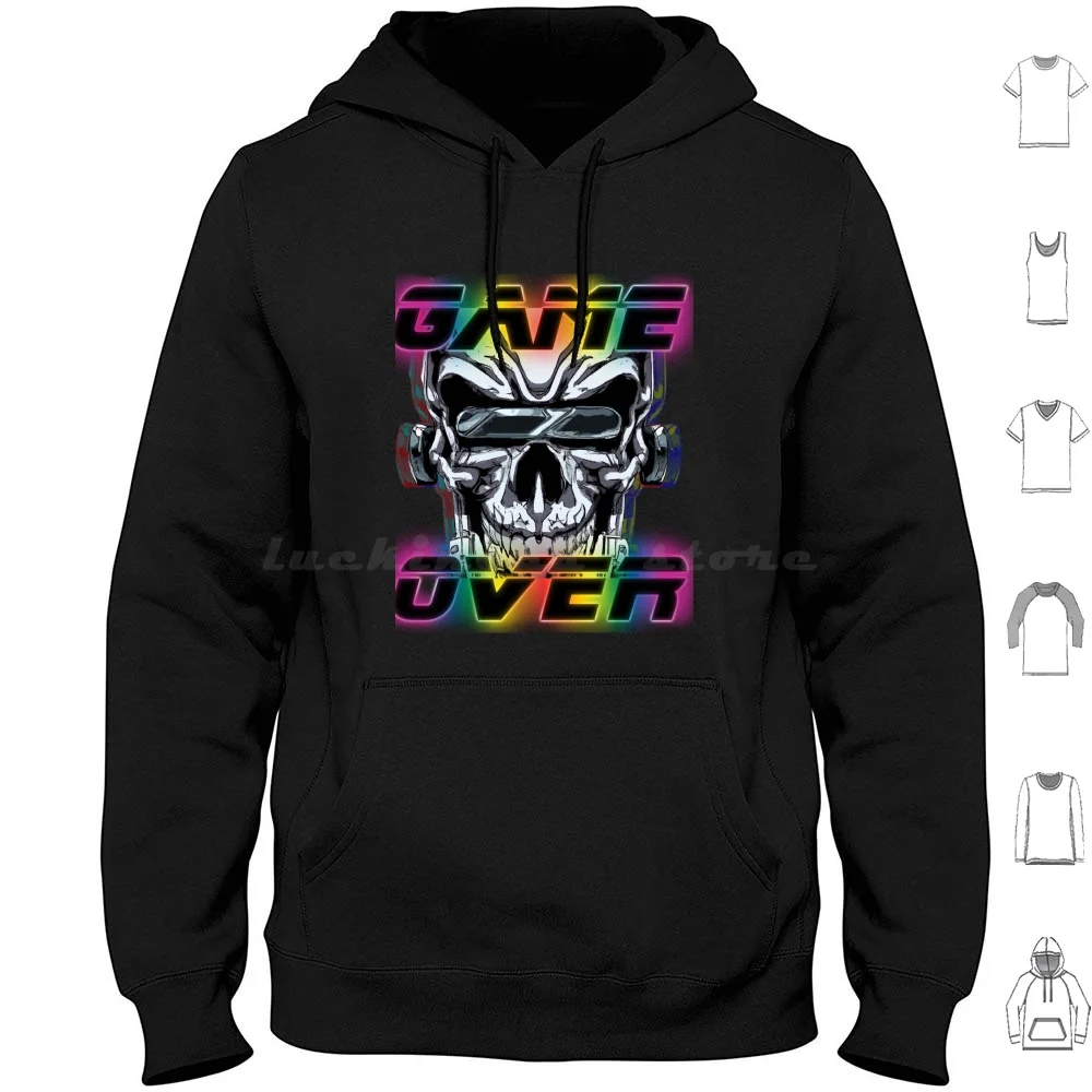 Copia De Skull El juego futurista sobre blanco / Artelo.es Sudadera con capucha de algodón de manga larga Skull Future Futuristic