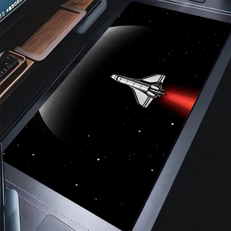 

Коврик для мыши с дизайнерским рисунком, противоскользящий, для студенческого общежития, для обеденного стола, для ноутбука, милый, для офиса, ПК, с изображением космического шаттла, для учебы, для клавиатуры