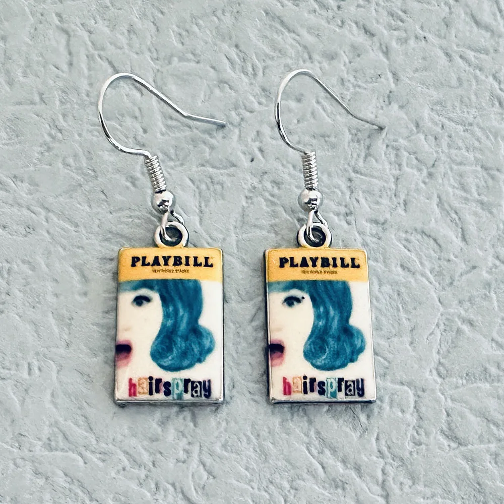 Fashion Zinc Alloy Broadway Musical Drop Earrings Stud for Women, Girls