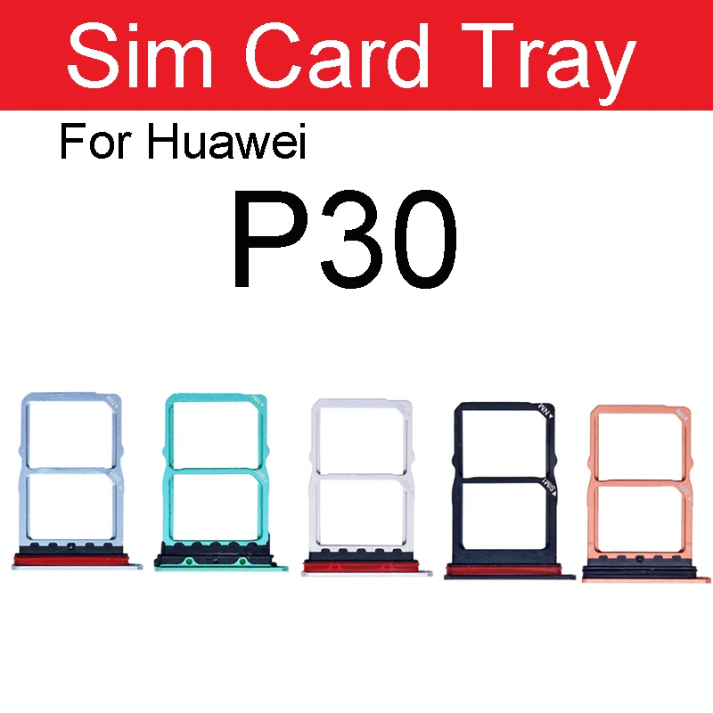 / Sim Card Tray Socket Adapter For HuaWei P30 Pro Lite Sim Card Reader Slot Connector Holder Replacement Parts