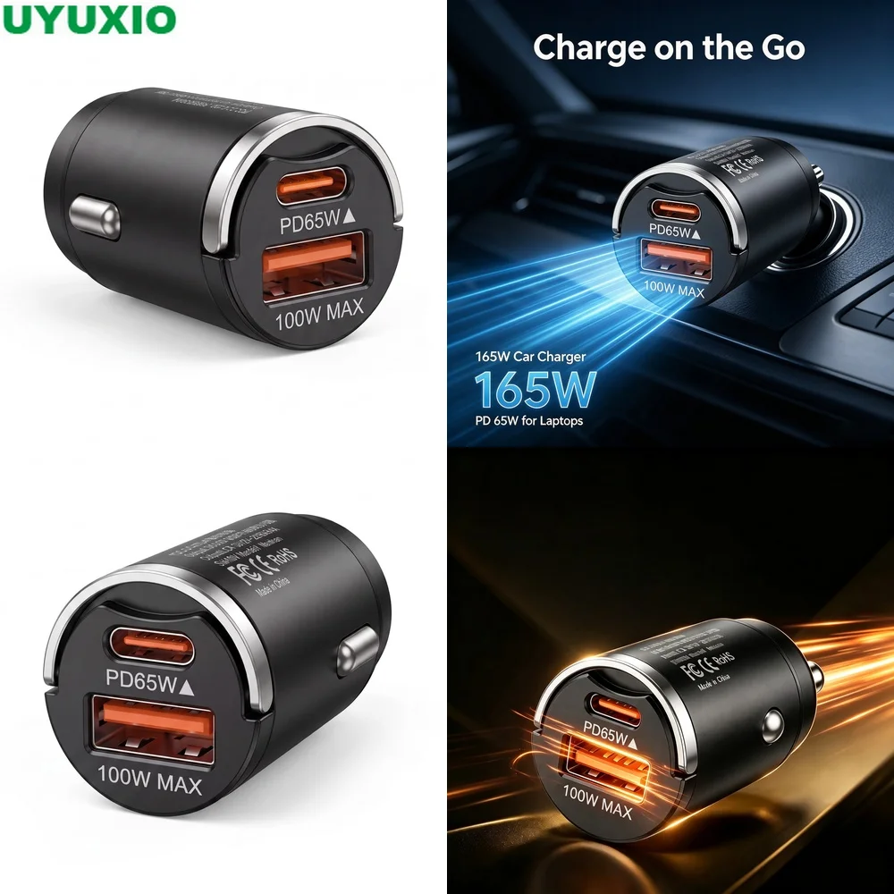 carregador-de-viagem-para-carro-de-165w-com-saidas-usb-c-de-65w-e-usb-a-de-100w-para-viagens-de-negocios-e-deslocamentos-diarios-design-compacto-em-liga-de-zinco