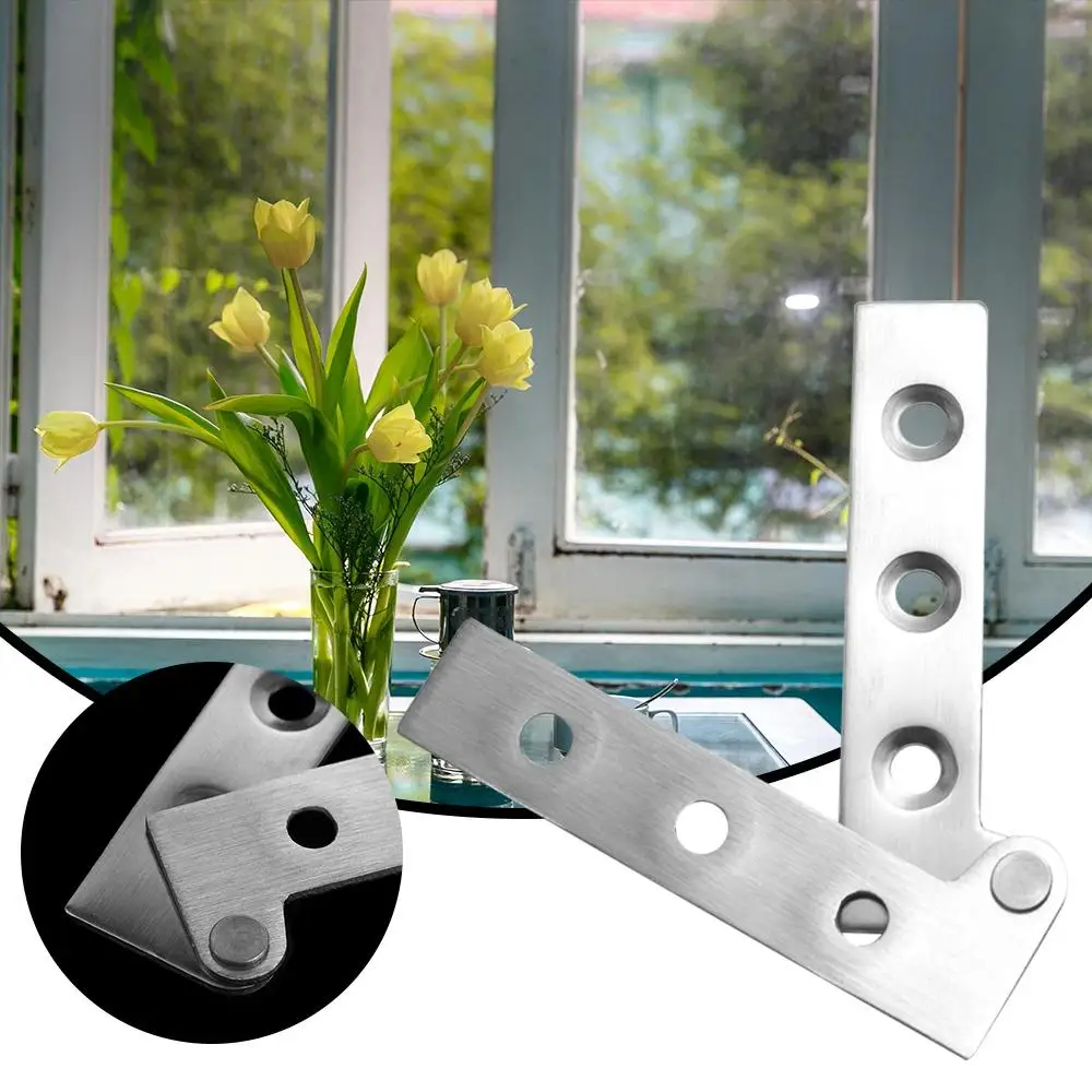 2PCS Chicken beak Hidden Hinges Inset Stainless Steel Invisible Door Pivot Hinge 360 Degree Rotating Seven-word