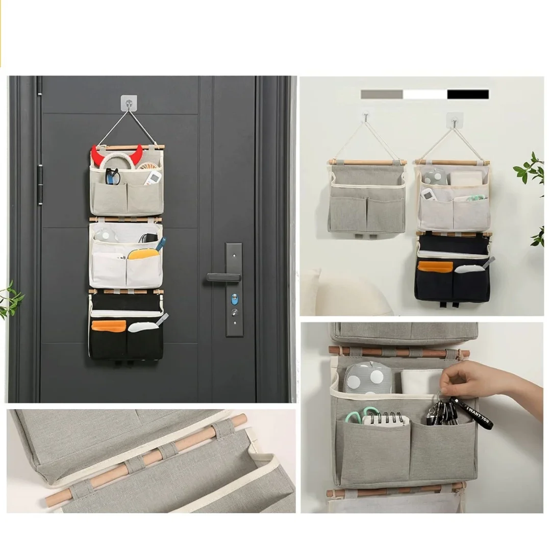 Wall Hanging Storage Caddy Bag,Over Door Hanging Storage Bags Wall Mount Hangable Organizer，File Magazine Waterproof Linen Room