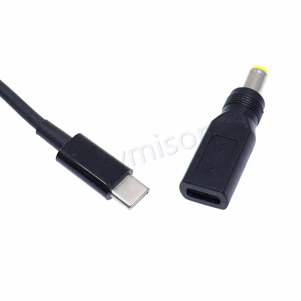 USB 3.1 typ C USB C żeńskie gniazdo do 5,5x2,5 mm / 5,5 mm * 2,1 mm wtyk męski zasilacz prądu stałego złącze adaptera — zdjęcie 5