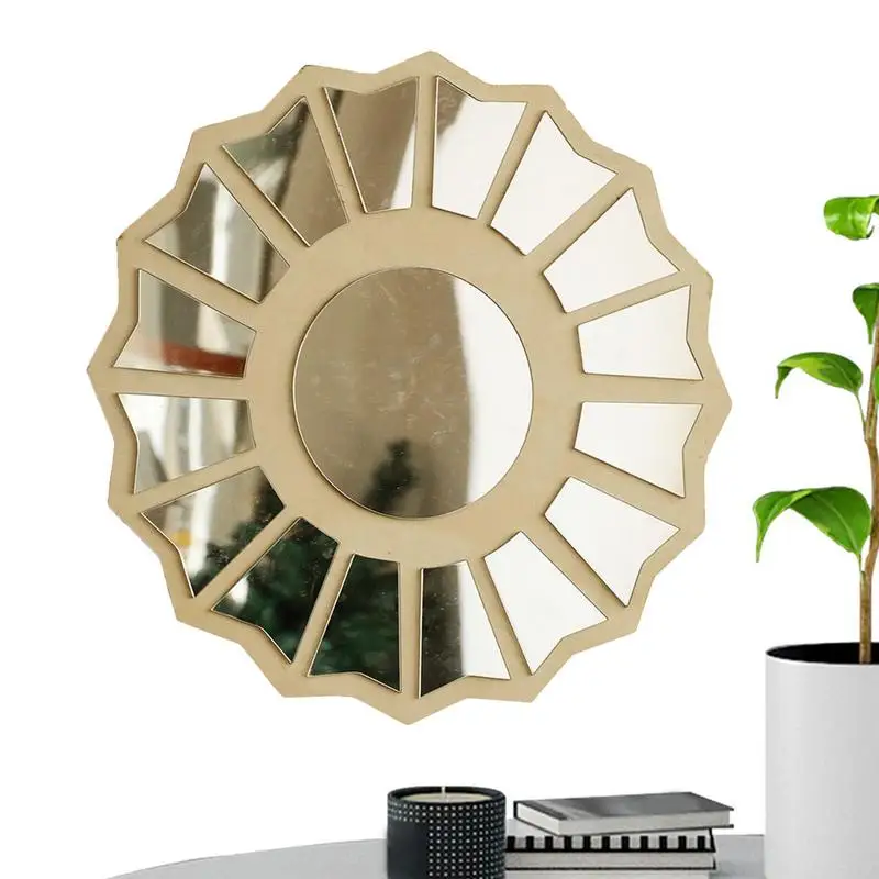 

Boho Mirrors For Wall Decor Boho Decorative Wall Mirror Vintage Rustic Aesthetic Wooden Decoration For Home Room Farmhouse