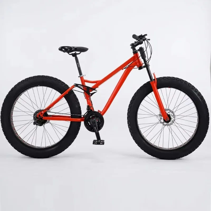 BRFactory Cheap Full Suspension Fat Bike 24/26 Inch Wide Tire Disc Brake Off Road Mountain Snow Bicycle For Sale