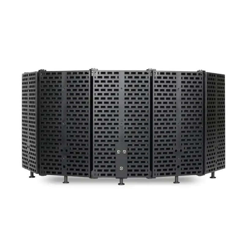 High Quality3/5 Door Studio Microphone Foldable Isolation Shield Popular Filter High-Density Absorbent Foam For Filtering Sound view 2