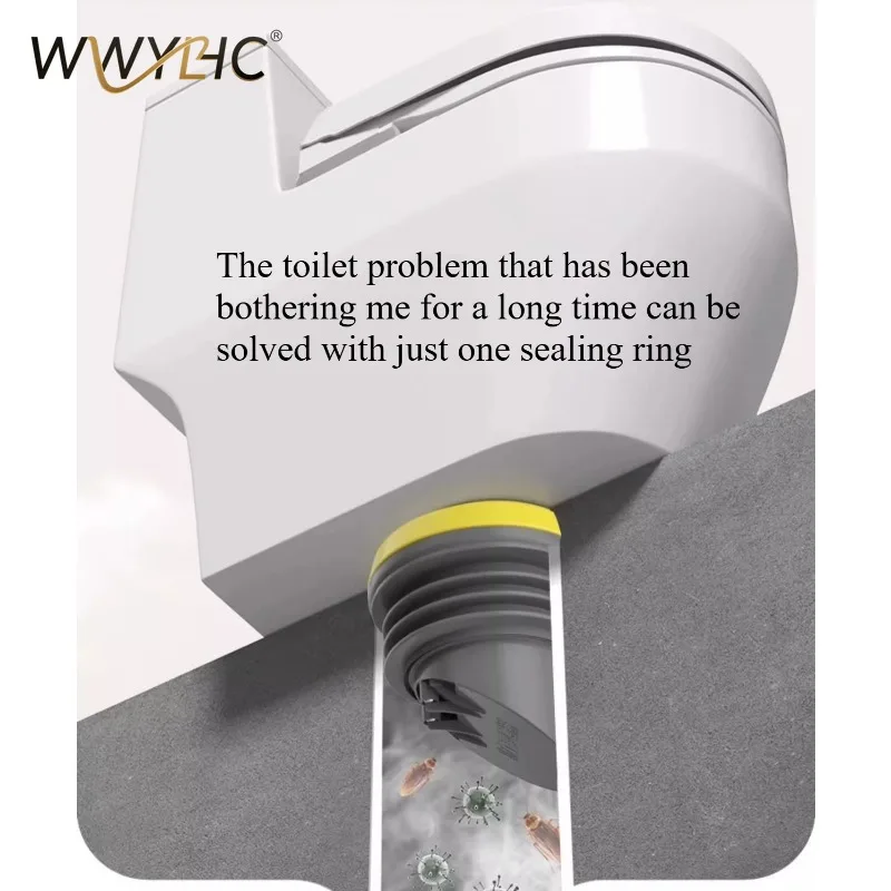 Suitable for Bathroom Flange Sealing Rings, Deodorizing and Anti Backflow Check Valves Integrated Thickened Leak Proof Universal