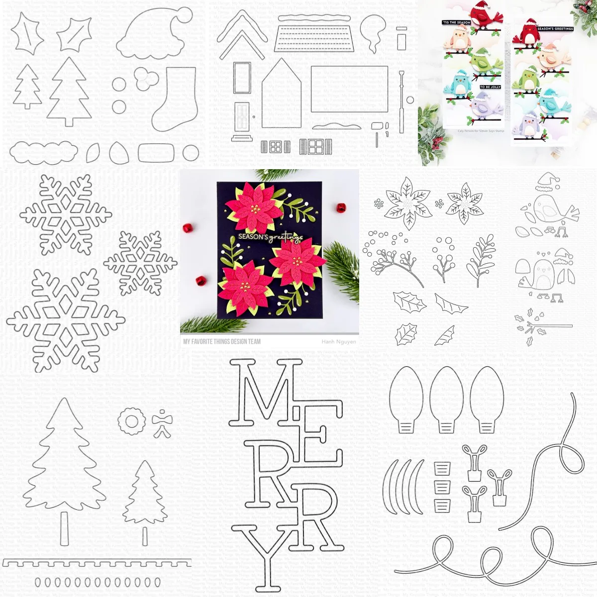 2023 New Christmas Snowflakes Tree Metal Cutting Dies For Decorating Scrapbooking Diy Paper Card Album Mould Embossing Craft