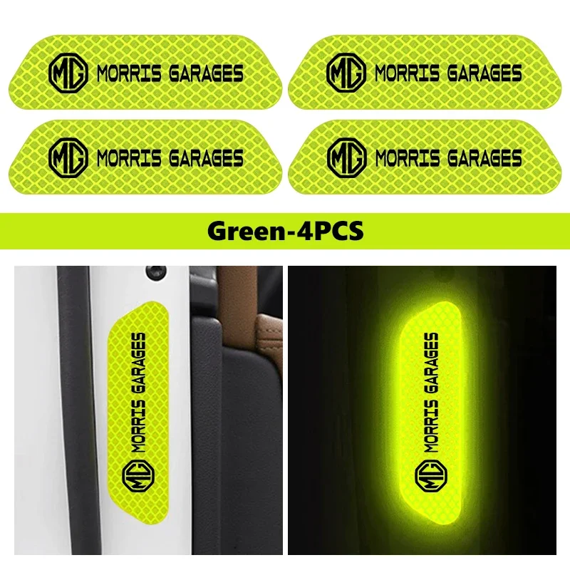 Car Door Warning Sticker Reflective Door Decal Safety Opening Alert For MG ZS MG4 EV MG HS MG3 MG5 EV Marvel R MG ONE