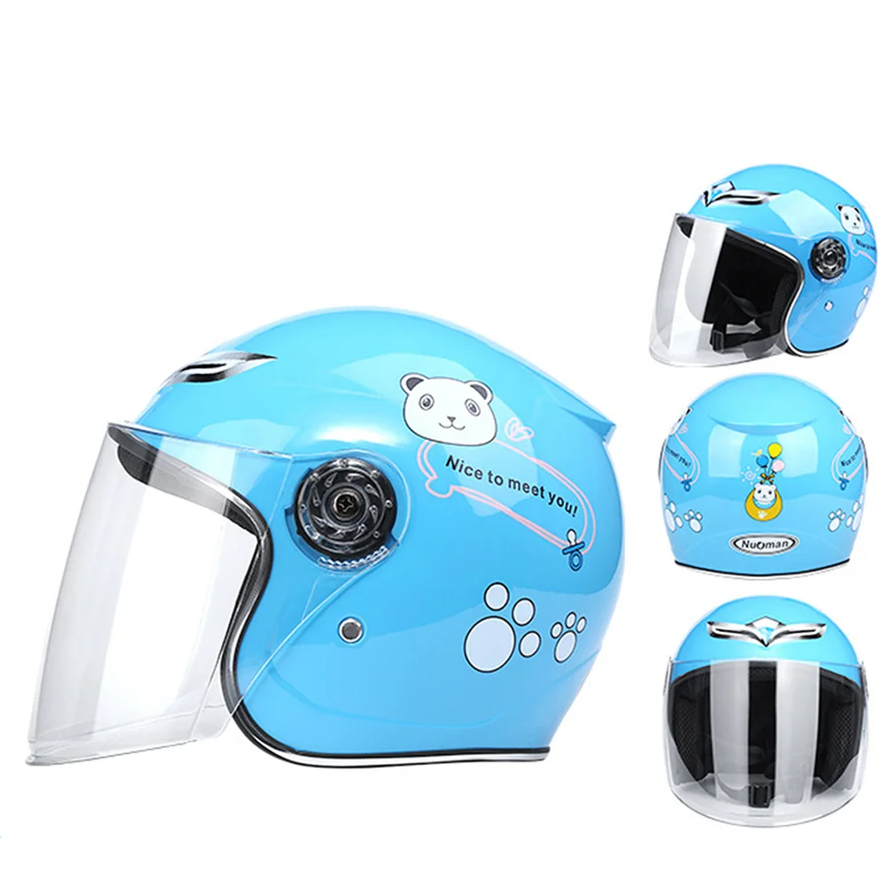 

Children Helmets Lightweight PP Durable Portable Cartoon Pattern Clear Lens Full Cover Bike Skateboard Motorbike Kids