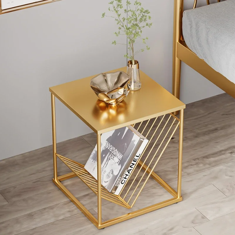 

Small and minimalist bedroom bedside table, modern and luxurious bedside table, high-end and narrow edge storage rack