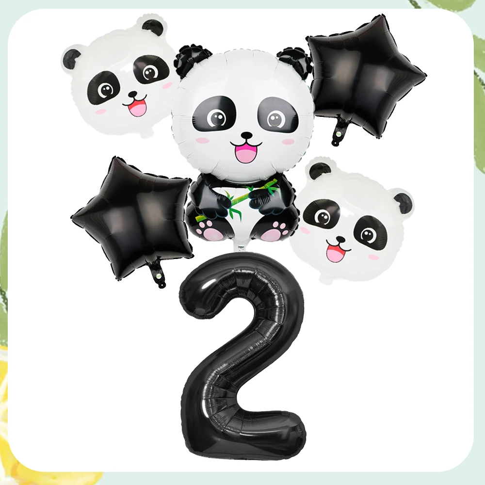 Panda Number Balloon Set for Birthdays Showers Baptisms Anniversaries Weddings - Assorted Colors Party Supplies view 5