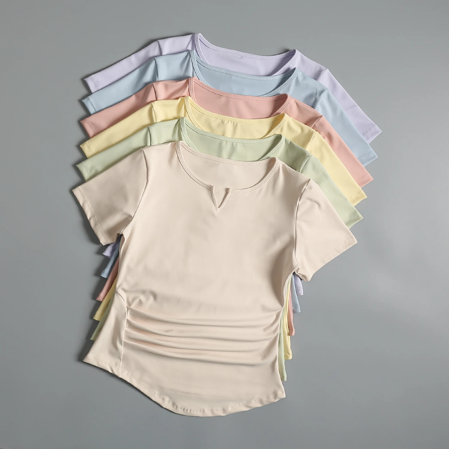 Pilates Yoga Morning - Kaos Olahraga Yoga Wanita Lengan Pendek