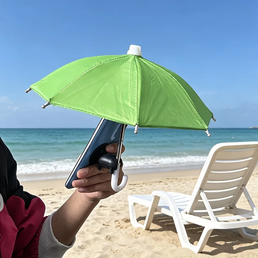 

Mini Phone Umbrella with Suction Cup Sun Shade for Mobile Phone UV Protection Phone Umbrella for Outdoor Beach Travel Party Gift