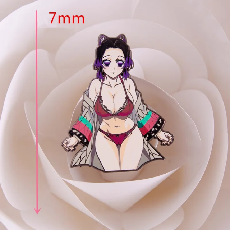 Broches artisanales en émail en alliage de qualité supérieure, figure périphérique d'anime, insigne de sac à dos, accessoires de mode Kawaii, ornement sexy bricolage