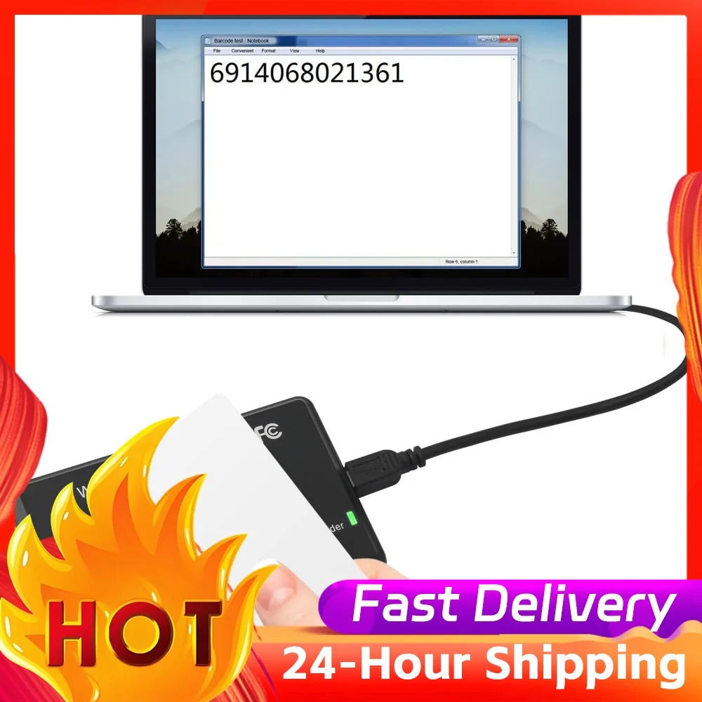 Contactless IC Card Reader Writer 13.56MHz RFID IC Card Reader with LED Indicator/Buzzer Compatible for Windows Linux MacOS