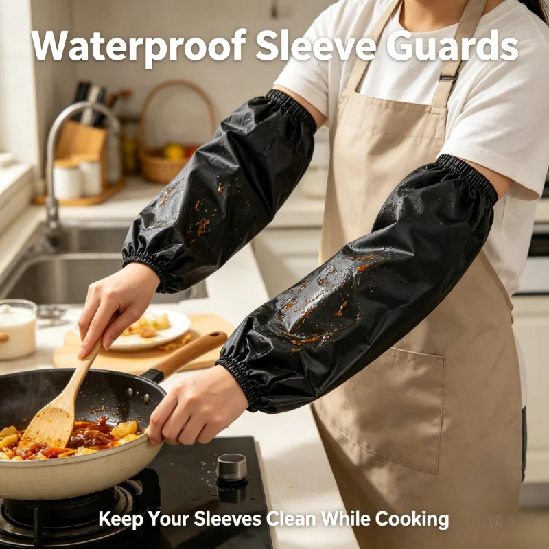 1 Pair Waterproof Oilproof Arm Sleeves, Adult Kitchen Cleaning Oversleeves