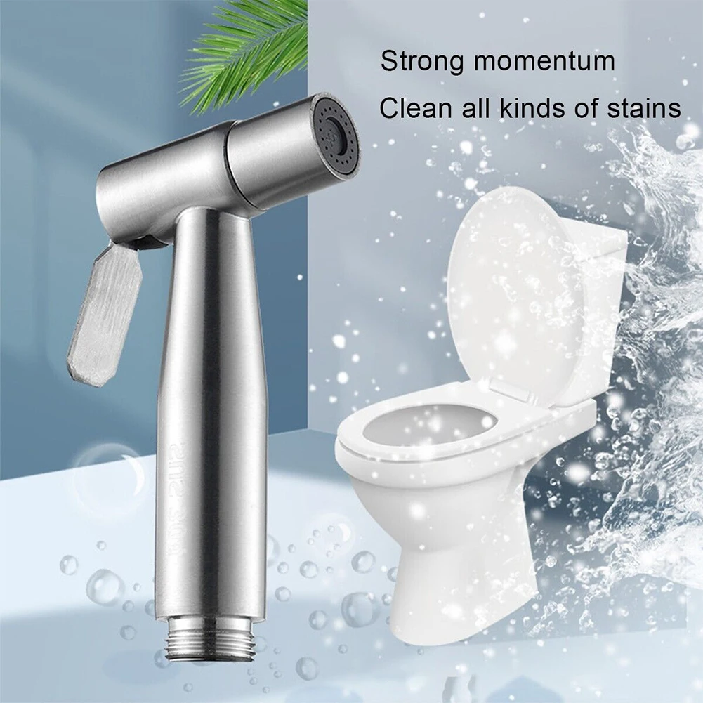 Bidet Sprayer Toilet Handheld Bathroom Hand Bidet Faucet Stainless Steel Bathroom Wash Bidet Faucet Spray Water Hose Holder